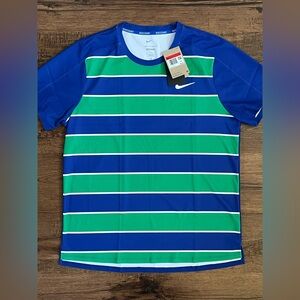 NikeCourt Slam Dri Fit ADV Carlos Alcaraz Tennis Top ‘Blue Green’ (size mens L)